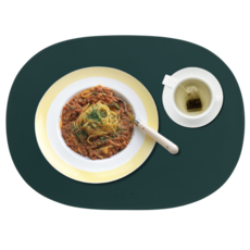 디아르 프리미엄 실리콘 오리지널 라이트 식탁 테이블 매트, 다크그린, 42.5 x 31 cm, 1개