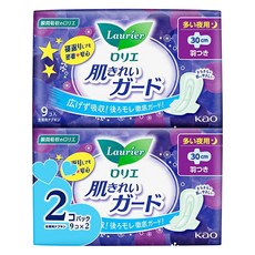 Laurier 蕾妮亞 親膚柔護夜用量多衛生棉, 30cm, 18片, 1組