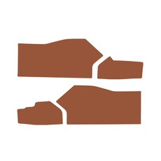 메이튼 더 뉴 쏘렌토 MQ4 페이스 리프트 순정 컬러 기어사이드 커버 세트 SC, 브라운