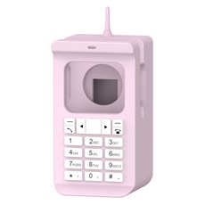 애플워치 전화기모양 실리콘 충전 거치대, 핑크