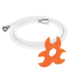 YNET 彩色搖頭蓮蓬頭軟管, 白色