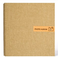 Allode 回憶照片自黏式相簿 33.5 x 32.5 cm, 60張, B05 卡其色 + 黑色