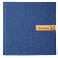 Allode 回憶照片自黏式相簿 33.5 x 32.5 cm, 40張, B06 深藍色 + 白色