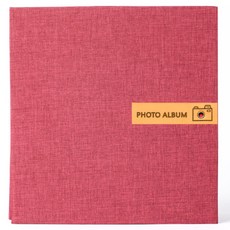 Allode 回憶照片自黏式相簿 33.5 x 32.5 cm, 60張, B08 紅紫色 + 黑色