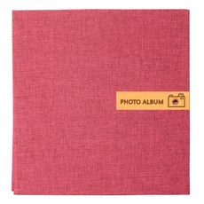 Allode 簡約照片黏貼式相簿 28 x 27 cm, A08 紅紫色 + 白色, 60張