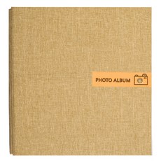 Allode 簡約自黏式相簿 28 x 27 cm, A05 卡其色 + 白色, 40張