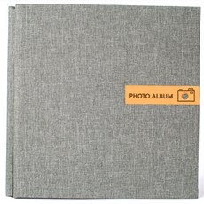 Allode 回憶照片自黏式相簿 33.5 x 32.5 cm, 60張, B07 灰色 + 白色