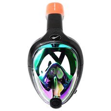 PRO-SPECS 鏡面鍍膜全罩式浮潛套組, 黑色