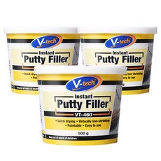 V-tech 補土填料 白色 500g VT-460, 3個