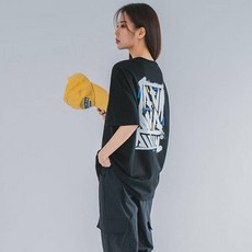 앨빈클로 페인팅 로고 오버핏 반팔티 AST4852