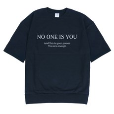 AiR Plane No one is you 寬鬆版型短袖大學T, 海軍藍