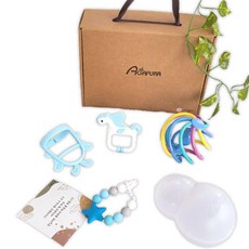 AGAFURA 嬰幼兒固齒器禮盒, 藍色, 6種, 1套