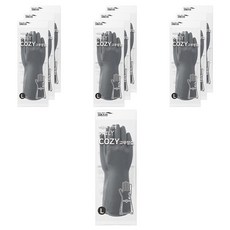 Clean Skin Cozy 家用橡膠手套 左右手通用, 大(L), 灰色, 10套