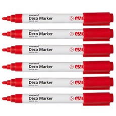 monAmi DECO MARKER 460 6入, 紅色, 6個