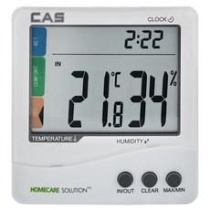 CAS 內建磁鐵可外接溫度感測器 數位溫濕度計 TE-203, 1個, 白色