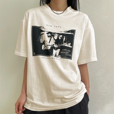 라라온 여성용 통기성 순면 뮤지션 반팔 티셔츠 TSP549