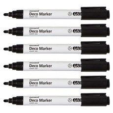 monAmi DECO MARKER 460 6入, 黑色, 6個