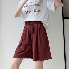 메이첼 여성용 텐셀 아이스 와이드 여름 반바지 13106