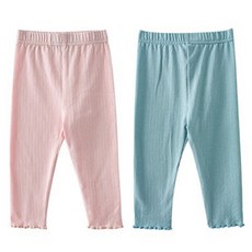 HARAROI 女童夏季寬鬆六分內搭褲2件組