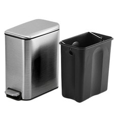 O.Laple 静音窄缝垃圾桶 基本款, 不鏽鋼, 1個