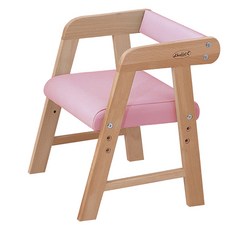 DHOLIC Tori原木3段可調節式可愛幼兒椅, 1個, 粉色