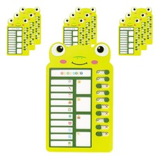 minhwashop 學習計畫本 待辦清單 I230013A, 青蛙, 1入, 10個