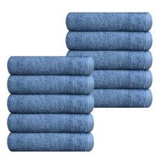 Songwol 松月 竹製高級素色毛巾 180g, 藍色, 10個