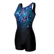 Rally 女用水中有氧運動U型挖背三分半連身室內泳裝 OSLH651