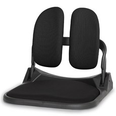 코리빙 바른자세 듀얼폴더 접이식 좌식의자, 올블랙