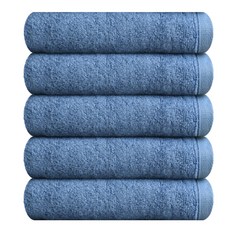 Songwol 松月 竹製高級素色毛巾 180g, 藍色, 5個