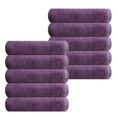 Songwol 松月 可頌洗臉巾 180g 竹纖維紗, 紫色, 10個