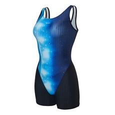 女款水紋U背3分半身泳衣 OSLH648