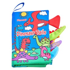 투칸 공룡 꼬리 촉감놀이 헝겊책, 혼합색상, 1개
