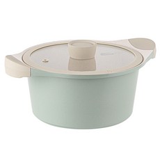 IH電磁爐適用Oslo陶瓷雙耳鍋, 薄荷綠, 20cm, 1個