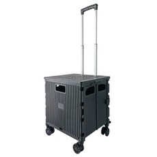 니디스 베이직 4륜 접이식 다용도 폴딩카트 FC-01, 블랙, 1개