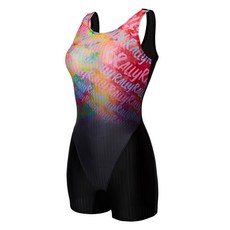 Rally 女用水中有氧U型美背半連身三分室內泳衣 OSLH655