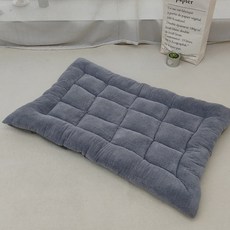 순잠 반려동물 통세탁 램스울 방석, 그레이, 1개