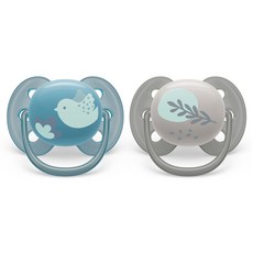 PHILIPS 飛利浦 AVENT 新安怡 新安怡超柔軟奶嘴套裝, 6至18個月, SCF091/15, 2入