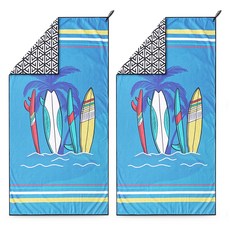 4monster 超細纖維大型衝浪沙灘巾, 夏威夷衝浪, 2個