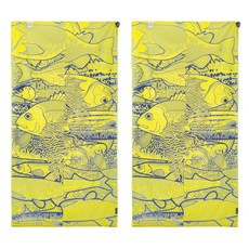 4monster 超細纖維大型海灘巾, 午夜金, 2個