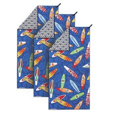 4몬스터 극세사 대형 서프 비치타월, 숏보드, 3개