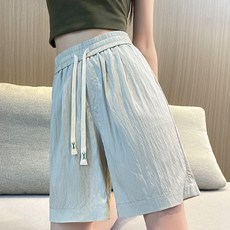 메이첼 여성용 데일리 얇고 쉬원한 5부 캐주얼 반바지 13132