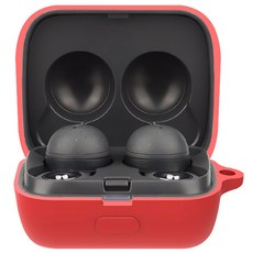 SPACE SHIELD Sony WF-L900 相容 LinkBuds 矽膠保護殼, 紅色