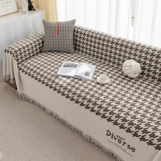 TOPPIA 可水洗沙發套 現代室內設計 千鳥格圖案, 1個, 棕色