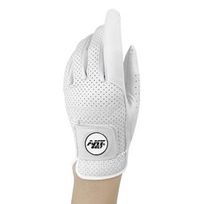 ANYGOLF 男士全羊皮透氣孔高爾夫手套 左手用, 白色