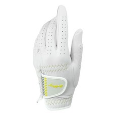 ANYGOLF 女用全羊皮奇蹟高爾夫手套 左手用, 黃色, 1個