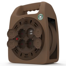 러그 케이블릴선 4구 LUG-G15MUP-A, 10m, 브라운, 1개