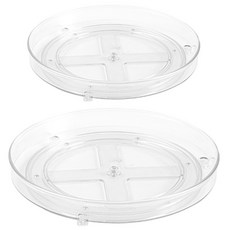금깨비 360度多用途旋轉托盤 小型 + 大型套組, 透明, 1套