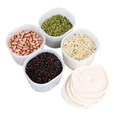 KAZT 馬卡龍多用途雜糧罐 900ml, 象牙白, 4個