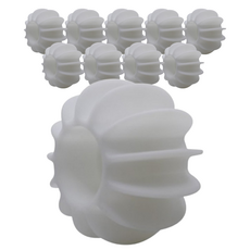 Blue Orchard 衣物防纏繞矽膠洗衣球, 白色, 10個